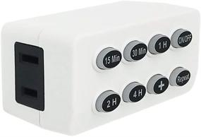 img 4 attached to Uninex PS97: Smart Digital Countdown Timer with Repeat Function, Lighted Buttons, UL Listed – Perfect for Single AC Outlet