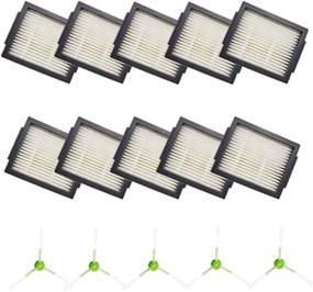 img 4 attached to 🧹 Bundle: 10 HEPA Filters & 5 Edge-Sweeping Side Brushes for iRobot Roomba i4 i4+ i7 Plus i7+ i3 i3+ i6+ E5 E6 I8+ J7 J7+ Vacuum Accessories by Amyehouse