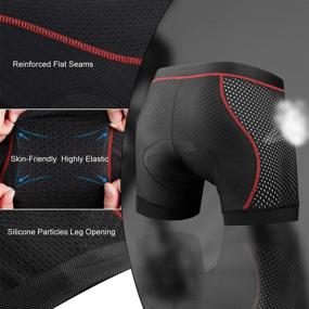 img 1 attached to 🚴 X-TIGER Men's Cycling Underwear Shorts with 5D Gel Padded, MTB Biking Pants featuring Breathable and Adsorbent Design