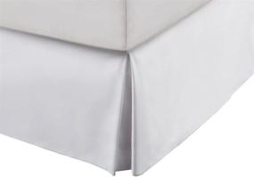 img 3 attached to 🛏️ SRP Bedding Real 210 Thread Count Split Corner Bed Skirt: Cal King Size Solid White, 16" Drop, Egyptian Cotton Quality – Wrinkle & Fade Resistant
