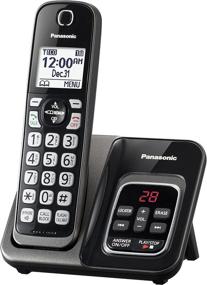 img 4 attached to Panasonic Expandable Cordless Phone System With Call Block And Answering Machine - 1 Cordless Handsets - KX-TGD530M (Metallic Black)
