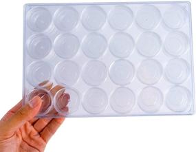 img 3 attached to 📦 24pc Screw-Top Clear Bead Storage Organizer Case for Embroidery Diamond Painting, Art Craft Jewelry Accessories – 2 Pack