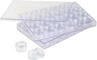 📦 24pc screw-top clear bead storage organizer case for embroidery diamond painting, art craft jewelry accessories – 2 pack logo