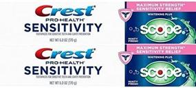 img 1 attached to Crest Sensitivity Whitening Toothpaste with Minty Fresh Scope, 6 oz - Pack of 2 Tubes