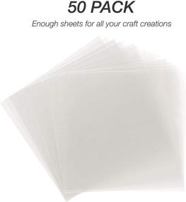 img 2 attached to 🔘 Samsill 50 Pack 12x12 Clear Acetate Sheets - Ideal for Cricut, Stencils, Cards, Journals, and Crafts. [7 mil, Flexible Clear Craft Plastic].