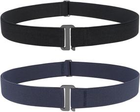 img 4 attached to Invisible Belts Elastic Stretchy Black Men's Accessories for Belts