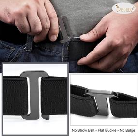 img 3 attached to Invisible Belts Elastic Stretchy Black Men's Accessories for Belts