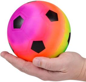 img 2 attached to 🏀 Inflatable Basketball - Vibrant Rainbow Sports Balls