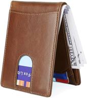 🔒 ultimate protection: leather wallet with billfold pocket blocking logo