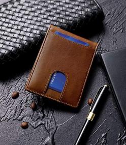 img 3 attached to 🔒 Ultimate Protection: Leather Wallet with Billfold Pocket Blocking