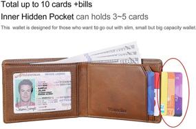 img 1 attached to 🔒 Ultimate Protection: Leather Wallet with Billfold Pocket Blocking