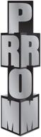 🎉 beistle prom column, 12-inch x 3.9ft, black and silver logo