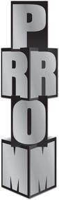 img 2 attached to 🎉 Beistle Prom Column, 12-inch x 3.9ft, Black and Silver