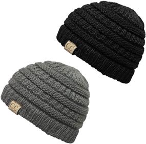 img 4 attached to 🧢 Funky Junque Kids Beanie: Stylish Boys' Accessories for Hats & Caps - H 3847 71