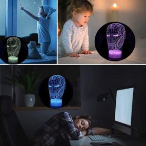 img 2 attached to 🌟 Iron Man 3D Night Light: XXMANX LED 7 Colors Touch Lamp with Crack Base- Perfect Bedside Decor for Boys! (Iron Man Type 3)