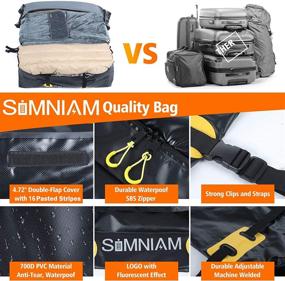 img 2 attached to 🚗 SIMNIAM 19 Cubic Feet Car Roof Bag & Rooftop Cargo Carrier - 700D PVC Anti-Tear Double Zipper Car Rooftop Bag with Storage Bag, 10 Reinforced Straps, Fits Most Vehicles with Rack (No Slip Mat & No Hook) - Enhanced SEO