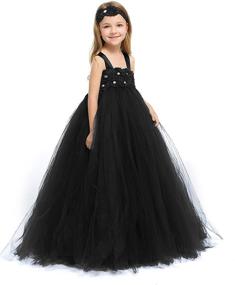 img 1 attached to 🌸 Exquisite MALIBULICo Handmade Fluffy Flower Girl Tutu Dress: Perfect for Wedding and Birthday Photoshoots