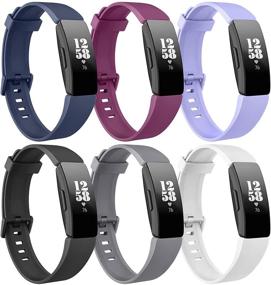 img 4 attached to [6 Pack] Bands Compatible With Fitbit Inspire HR &Amp