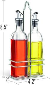 img 3 attached to 🍶 Cuisinox Oil and Vinegar Cruet Set with Caddy, Silver: Stylish and Convenient Condiment Dispenser