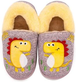 img 3 attached to 🦕 Toddlers' Dinosaur Animal Slippers – Indoor Boys' Shoes for Slippers