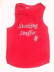 img 1 attached to 🐶 X-Small Red Dog Squad Stocking Stuffer Tank Christmas T-Shirt for Pets