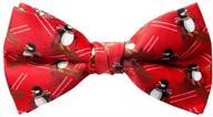 🎄 spring notion christmas print microfiber boys' bow ties - perfect accessories logo
