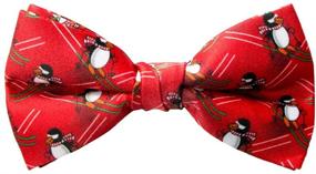 img 4 attached to 🎄 Spring Notion Christmas Print Microfiber Boys' bow ties - Perfect Accessories