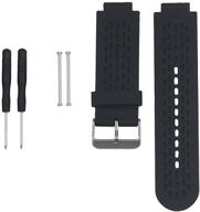 ecsem replacement bands and straps for garmin approach s4/s2 gps golf watch & vivoactive smartwatch in black logo