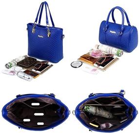 img 1 attached to Leather Shoulder Bags for Women with Crossbody and Wallets - Handbags with Adjustable Handles