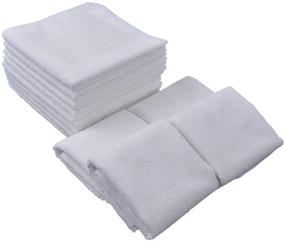 img 1 attached to 🧽 Sinland Microfiber Cleaning Cloth: Streak-Free Absorbent Dish Rags & Lens Cloths (12x12 Inches, 12-Pack) - White