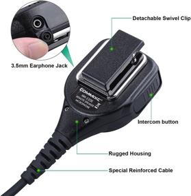 img 2 attached to 🎧 COMMIXC Shoulder Mic: Waterproof Handheld Speaker Mic for Motorola Two-Way Radios with 3.5mm Earpiece Jack