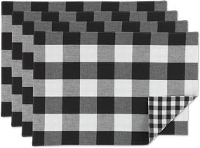 img 4 attached to DII Gingham Check Placemat Black