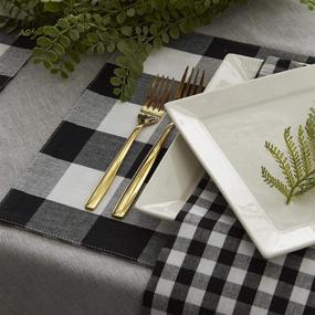 img 1 attached to DII Gingham Check Placemat Black