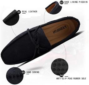 img 1 attached to QIQIDONG Moccasins Slippers Comfortable Softsole Men's Shoes