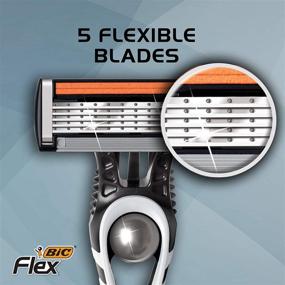 img 1 attached to 🪒 BIC Flex 5 Men's 5-Blade Disposable Razor - 6 Razors, Pack of 3 for Long-Lasting Smooth Shaves