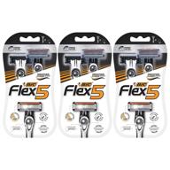 🪒 bic flex 5 men's 5-blade disposable razor - 6 razors, pack of 3 for long-lasting smooth shaves logo