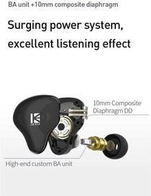 img 3 attached to KBEAR KS2 In-Ear Earphone: Noise Cancelling Sport Hybrid HiFi Earbuds Headphones - Green