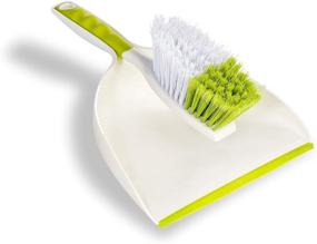 img 1 attached to BristleComb Broom and Dustpan Set: Adjustable Handle Length - A Complete Cleaning Solution with Hand Brush, Dustpan Combo - Lightweight and Upright Stand - Ideal for Kitchen, Home, and Lobby (Green)