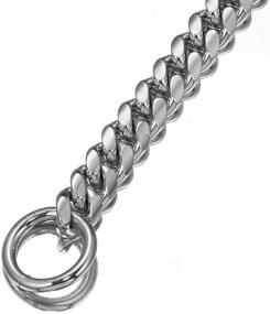 img 1 attached to 🐾 Aiyidi Heavy Duty Pet Collar: Wide 12/15/18mm Silver Dog Chain for Strong Dog Breeds - Shepherd Dog, Labrador, Rottweiler, Bulldog