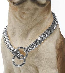 img 3 attached to 🐾 Aiyidi Heavy Duty Pet Collar: Wide 12/15/18mm Silver Dog Chain for Strong Dog Breeds - Shepherd Dog, Labrador, Rottweiler, Bulldog