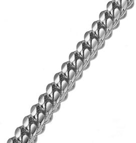 img 2 attached to 🐾 Aiyidi Heavy Duty Pet Collar: Wide 12/15/18mm Silver Dog Chain for Strong Dog Breeds - Shepherd Dog, Labrador, Rottweiler, Bulldog