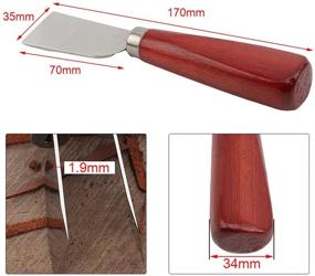 img 1 attached to 🔪 Wooden Handle Skiving Knife for Leathercraft Cutting - CJRSLRB Leather Knife, Leather Edging Tool, Leather Working Cutting Tool