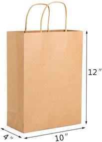 img 1 attached to 🎁 10x4x12" Крафт-сумки с ручками - 40 штук сумок для подарков с ручками, экологичные упаковочные сумки для бизнеса, сумки для ручной работы, перерабатываемые многоразовые крафтовые сумки, пакеты для декора свадеб и вечеринок.