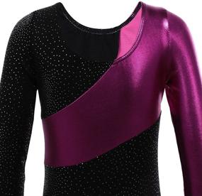 img 2 attached to 🤸 TFJH One Piece Gymnastics Leotards: Girls' Athletic Clothing and Activewear