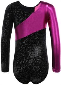 img 3 attached to 🤸 TFJH One Piece Gymnastics Leotards: Girls' Athletic Clothing and Activewear