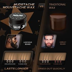 img 3 attached to 🧔 Bossman Unscented Mustache Wax - 1oz - Strong Hold for Grooming, Training, and Styling Mustaches