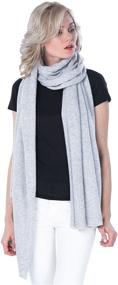 img 3 attached to 🧣 Charcoal Cashmere Shawl Stole for Women - Stylish Cashmere Accessories in Scarves & Wraps