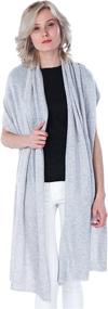 img 2 attached to 🧣 Charcoal Cashmere Shawl Stole for Women - Stylish Cashmere Accessories in Scarves & Wraps