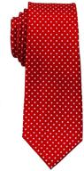 👔 stylish boys' polka dot red necktie: perfect accessory for boys' neckties logo