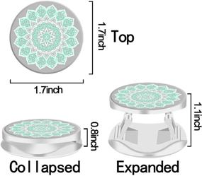 img 1 attached to Зеленый мраморный расширяющийся стенд и захват: комплект универсальных креплений и стоек для смартфонов и планшетов, складное автомобильное крепление и держатель для iPhone